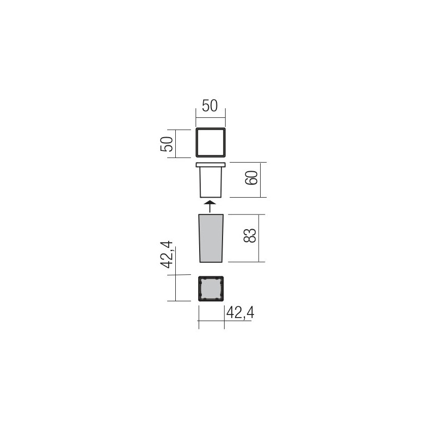 Redo 90040 - LED Zewnętrzne oświetlenie wpuszczane  INCAS LED/2,3W/230V IP65