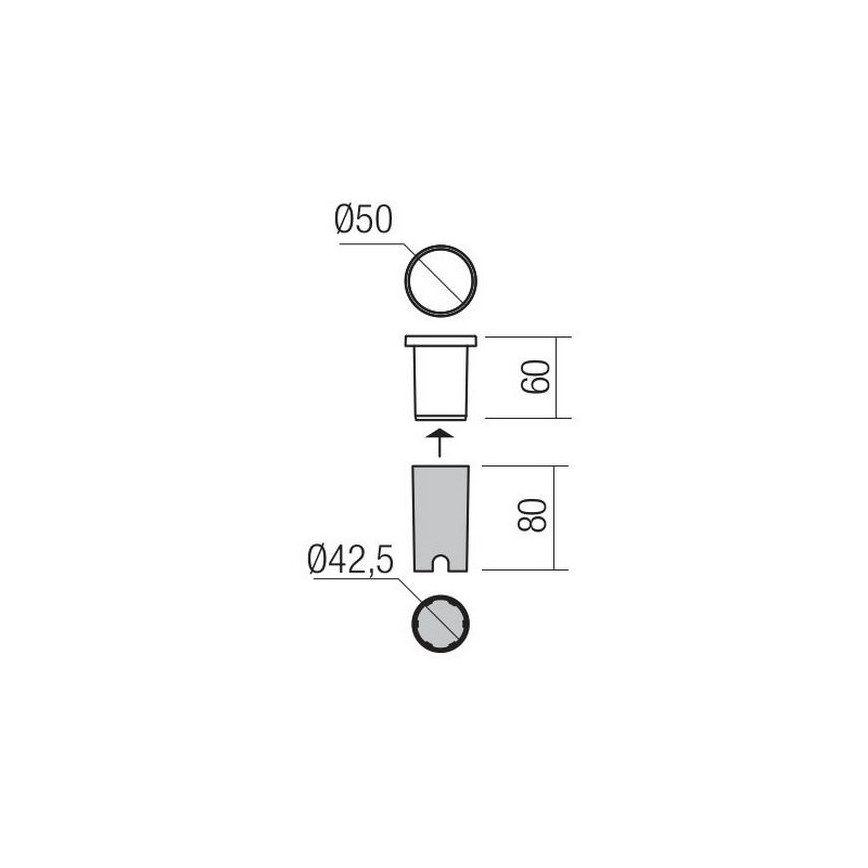 Redo 90042 - LED Zewnętrzne oświetlenie wpuszczane  INCAS LED/2,3W/230V IP65