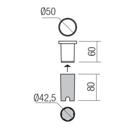 Redo 90044 - LED Zewnętrzne oświetlenie wpuszczane  INCAS LED/2,3W/230V IP65