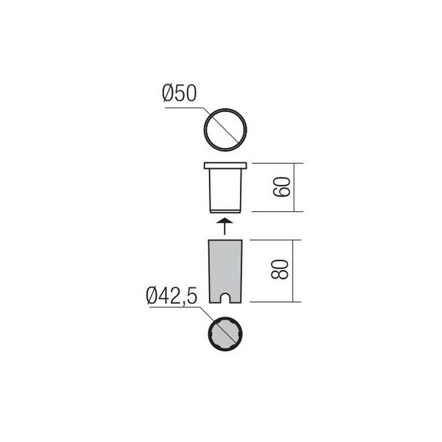Redo 90044 - LED Zewnętrzne oświetlenie wpuszczane  INCAS LED/2,3W/230V IP65
