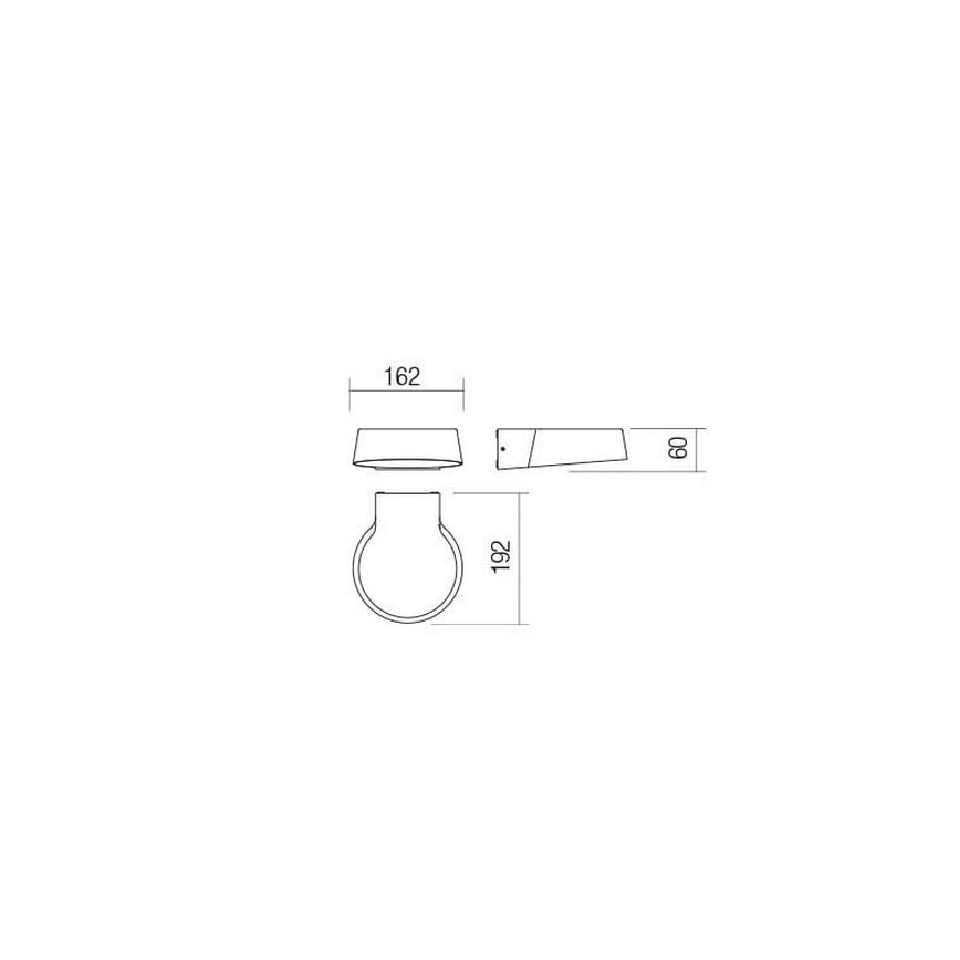 Redo 90046 - LED Kinkiet zewnętrzny PHASER LED/12W/230V IP54