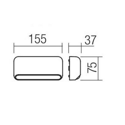 Redo 90070 - LED Kinkiet zewnętrzny SAPO 1xLED/3W/230V IP65