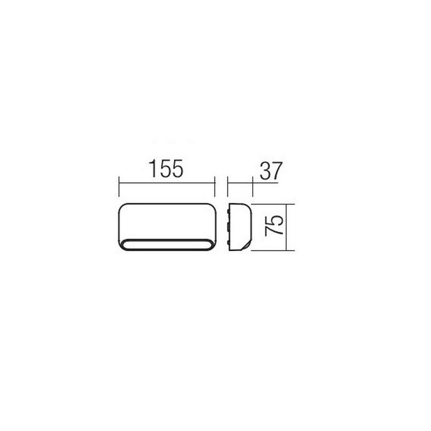 Redo 90070 - LED Kinkiet zewnętrzny SAPO 1xLED/3W/230V IP65