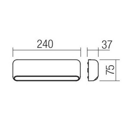 Redo 90072 - LED Kinkiet zewnętrzny SAPO 1xLED/5W/230V IP65