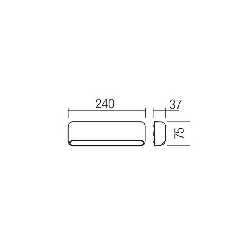 Redo 90072 - LED Kinkiet zewnętrzny SAPO 1xLED/5W/230V IP65
