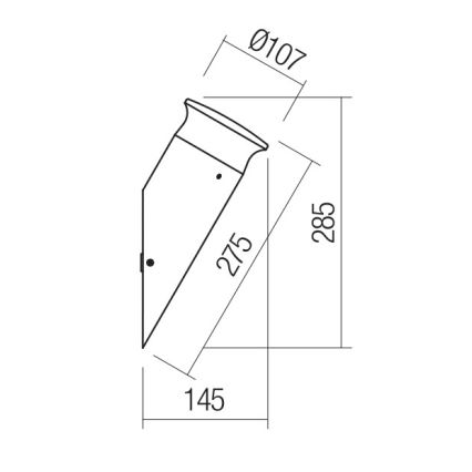 Redo 90073 - LED Kinkiet zewnętrzny ALGON LED/9W/230V IP65 czarny