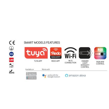 Redo 90073 - LED RGBW Zewnętrzny kinkiet ALGON LED/6W/230V Wi-Fi Tuya IP65 antracyt