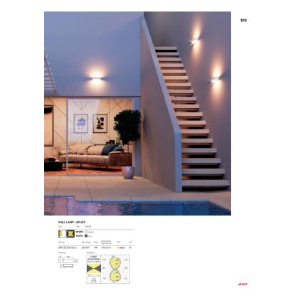 Redo 90096 - Kinkiet zewnętrzny LED PLANIT LED/10W/230V 3000K IP54 antracyt