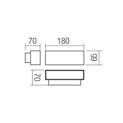 Redo 90096 - Kinkiet zewnętrzny LED PLANIT LED/10W/230V 3000K IP54 antracyt