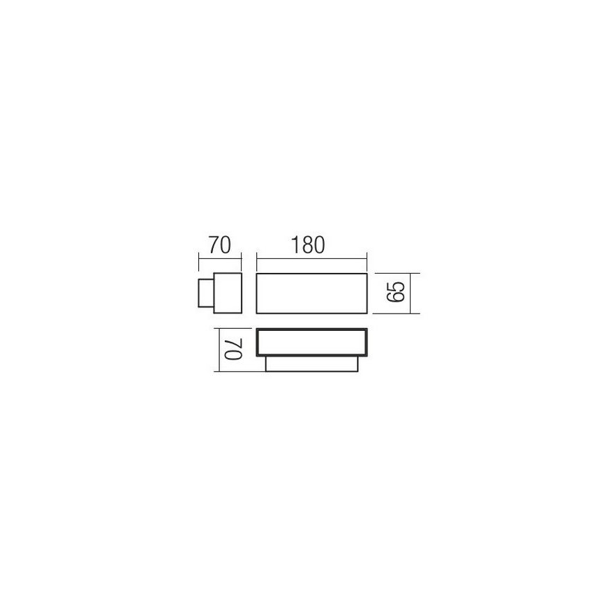Redo 90096 - Kinkiet zewnętrzny LED PLANIT LED/10W/230V 3000K IP54 antracyt