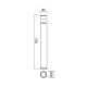 Redo 90116 - Lampa podłogowa zewnętrzna FRED 1xE27/20W/230V IP54