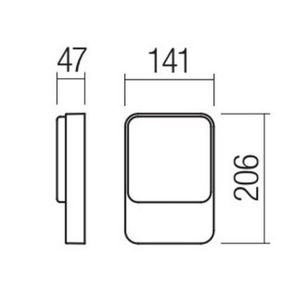 Redo 90129 - LED Kinkiet zewnętrzny COLIN 1xLED/9W/230V IP54