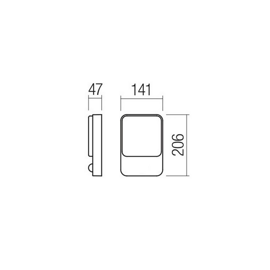 Redo 90130 -LED Zewnętrzny kinkiet COLIN LED/9W/230V 4000K IP54 antracyt