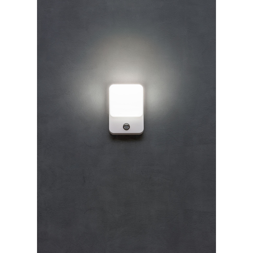 Redo 90131 - zewnętrzny kinkiet LED z czujnikiem ruchu i zmierzchu COLIN LED/9W/230V 3000K IP54 biały