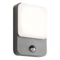 Redo 90134 - zewnętrzny kinkiet LED COLIN z czujnikiem ruchu i zmierzchu, 9W/230V, 4000K, IP54, antracyt