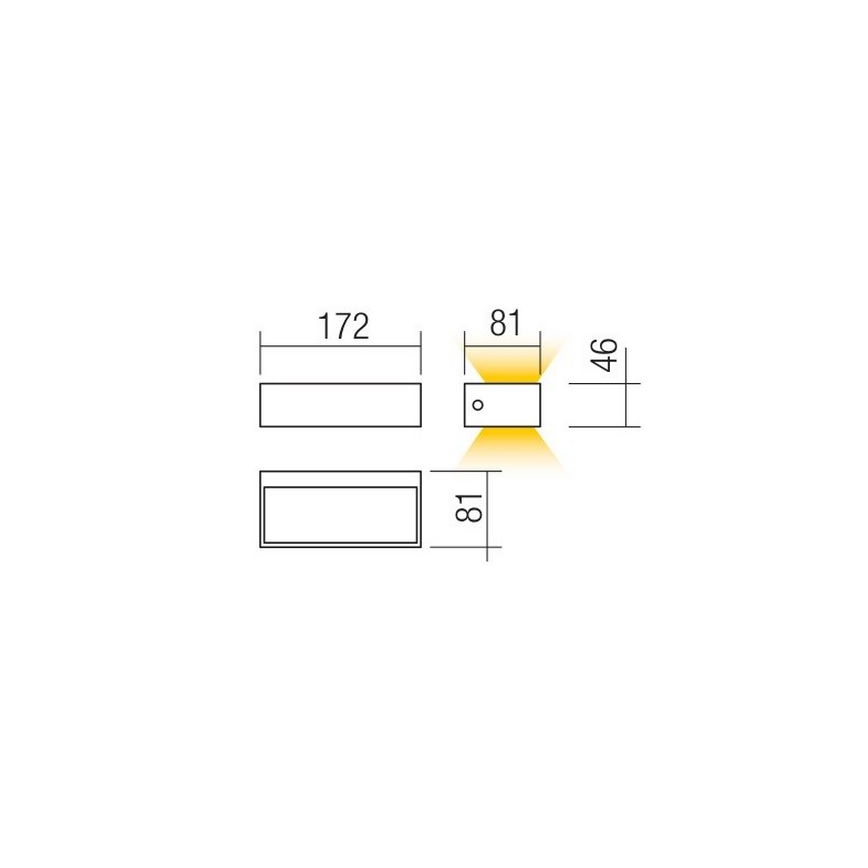 Redo 90153 - LED Kinkiet zewnętrzny LAMPRIS 1xLED/9W/230V IP65
