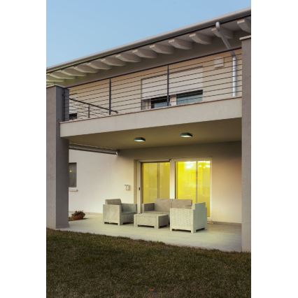 Redo 90158 - LED Plafon zewnętrzny MARINA LED/16W/230V 29,6x29,6 cm IP65 antracyt