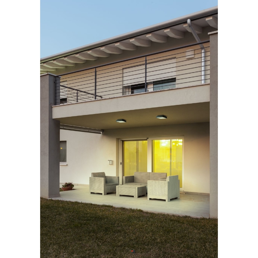 Redo 90158 - LED Plafon zewnętrzny MARINA LED/16W/230V 29,6x29,6 cm IP65 antracyt