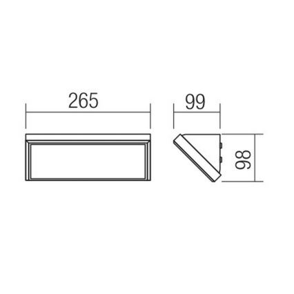 Redo 90159 - LED Kinkiet zewnętrzny MAKO 1xLED/12W/230V IP65