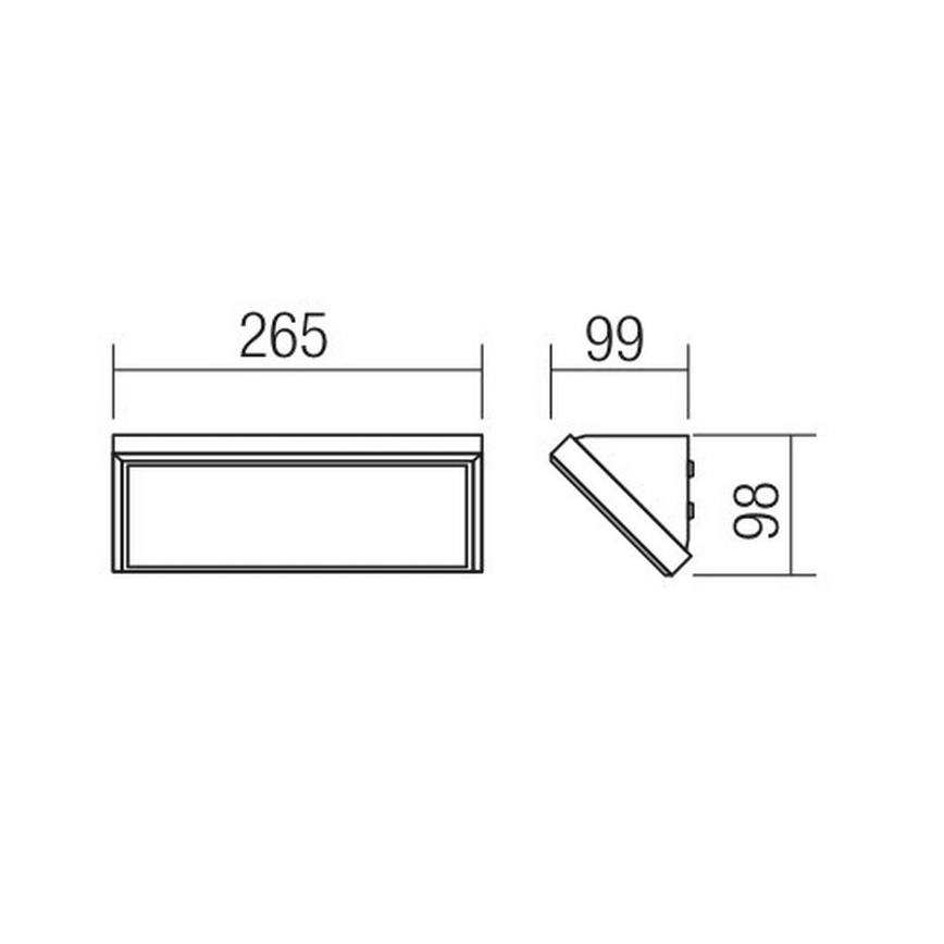 Redo 90159 - LED Kinkiet zewnętrzny MAKO 1xLED/12W/230V IP65