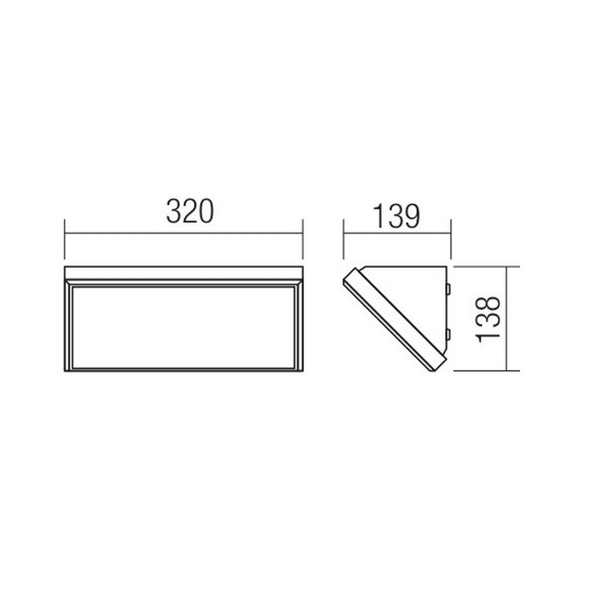 Redo 90160 - LED Kinkiet zewnętrzny MAKO 1xLED/21W/230V IP65