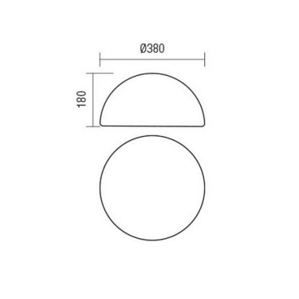 Redo 90167 - Lampa zewnętrzna BLOB 1xE27/23W/230V Ø 38 cm IP65 biała