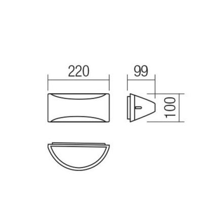 Redo 90191 - LED Kinkiet zewnętrzny SCUDO LED/10W/230V 3000K IP54 antracyt