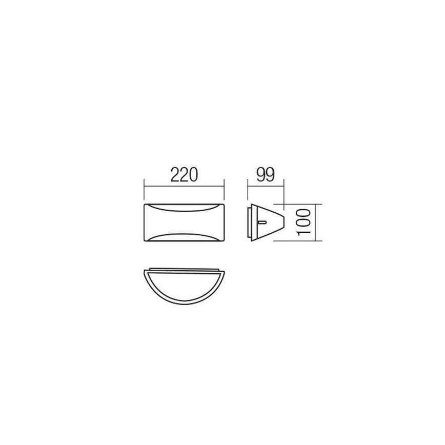 Redo 90191 - LED Kinkiet zewnętrzny SCUDO LED/10W/230V 3000K IP54 antracyt