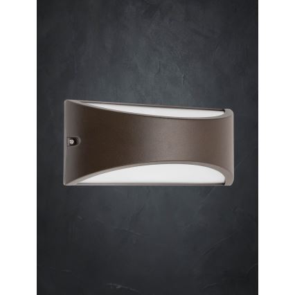 Redo 90192 - LED Kinkiet zewnętrzny SCUDO LED/10W/230V 3000K IP54 brązowy
