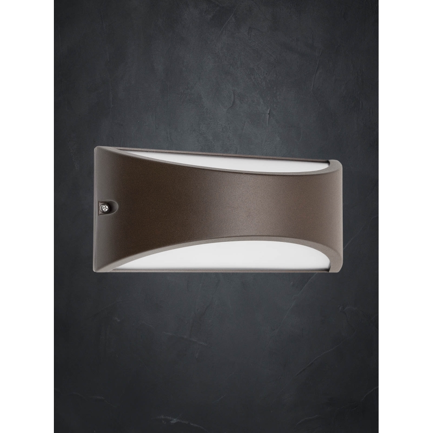 Redo 90192 - LED Kinkiet zewnętrzny SCUDO LED/10W/230V 3000K IP54 brązowy