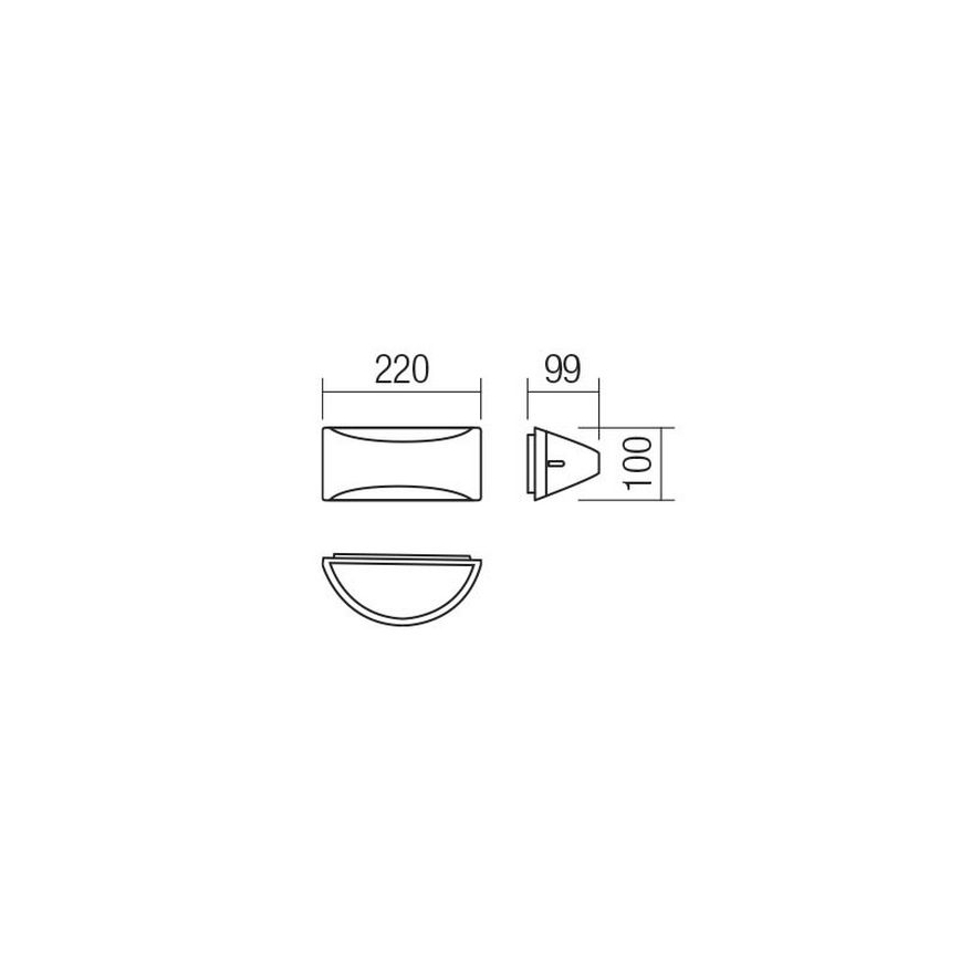 Redo 90192 - LED Kinkiet zewnętrzny SCUDO LED/10W/230V 3000K IP54 brązowy
