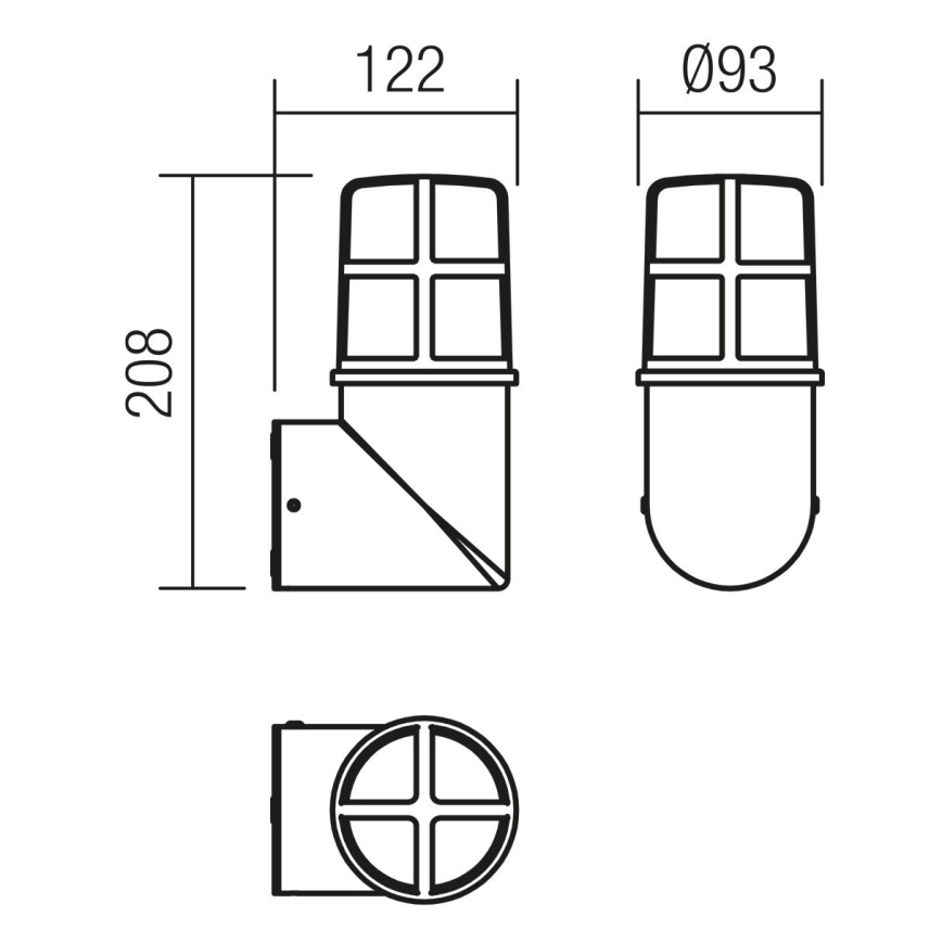 Redo 90197 - Zewnętrzna lampa ścienna TRITON 1xE27/28W/230V IP54 miedź