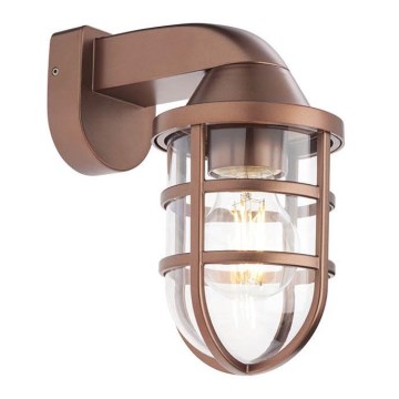 Redo 90206 - Zewnętrzna lampa ścienna CAGE 1xE27/28W/230V IP44 miedź