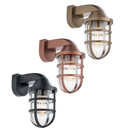 Redo 90207 - Zewnętrzna lampa ścienna CAGE 1xE27/28W/230V IP44 czarna