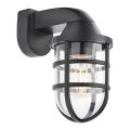 Redo 90207 - Zewnętrzna lampa ścienna CAGE 1xE27/28W/230V IP44 czarna
