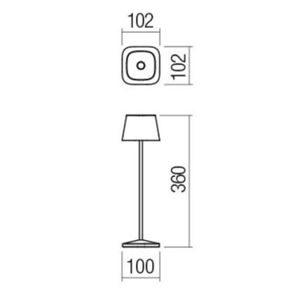 Redo 90218 - LED Ściemniana lampa zewnetrzna LA NUIT LED/2,2W/230V IP65 + USB