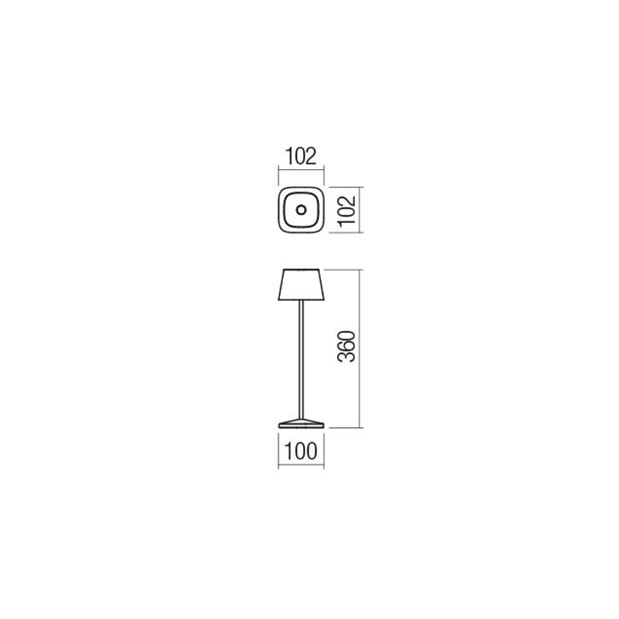 Redo 90218 - LED Ściemniana lampa zewnetrzna LA NUIT LED/2,2W/230V IP65 + USB