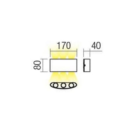 Redo 90226 - LED Kinkiet zewnętrzny FABO LED/6W/230V 3000K IP54 szary