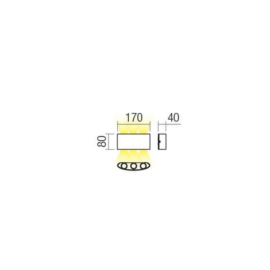 Redo 90227 - LED Kinkiet zewnętrzny FABO LED/6W/230V 3000K IP54 brązowy
