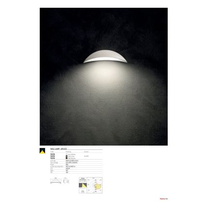Redo 90235 - Lampa ścienna zewnętrzna PALMA LED/18W/230V 3000K IP54 antracyt