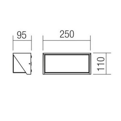 Redo 90238 - LED Kinkiet zewnętrzny SPECTRA LED/16W/230V 3000K IP54 szary