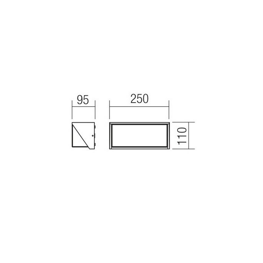 Redo 90238 - LED Kinkiet zewnętrzny SPECTRA LED/16W/230V 3000K IP54 szary