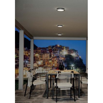 Redo 90286 - LED Plafon zewnętrzny ISOLA LED/24W/230V śr. 26 cm 3000/4000/6500K IP54 antracyt
