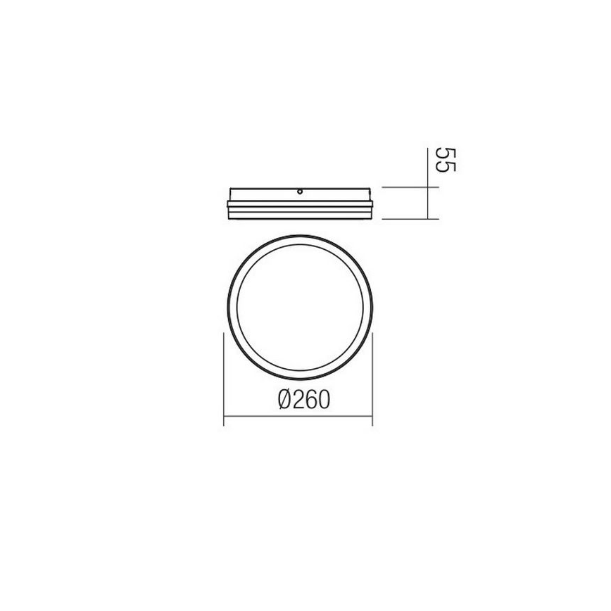 Redo 90286 - LED Plafon zewnętrzny ISOLA LED/24W/230V śr. 26 cm 3000/4000/6500K IP54 antracyt