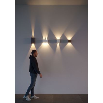 Redo 90294 - Zewnętrzna lampa ścienna LED VARY 2xLED/10W/230V 3000K IP54 biała