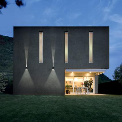 Redo 90296 - LED zewnętrzna oprawa ścienna VARY 2xLED/10W/230V 3000K IP54 antracyt