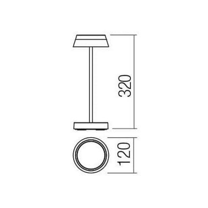 Redo 90306 - LED Ściemnialna dotykowa lampa stołowa ILUNA LED/2,5W/5V 2700-3000K 3000 mAh IP65 biała