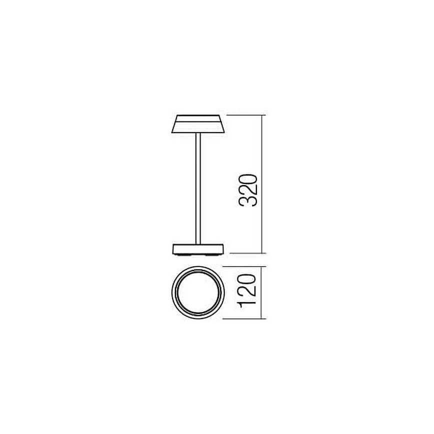 Redo 90308 - LED Ściemnialna dotykowa lampa stołowa ILUNA LED/2,5W/5V 2700-3000K 3000 mAh IP65 brązowa