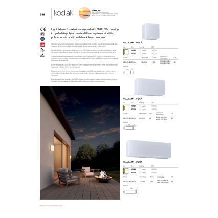 Redo 90320 - LED Kinkiet zewnętrzny KODIAK LED/5W/230V IP65 biały