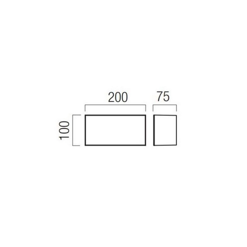 Redo 90325 - zewnętrzny kinkiet LED KODIAK, 8W, 230V, 4000K, 20 cm, IP65, biały
